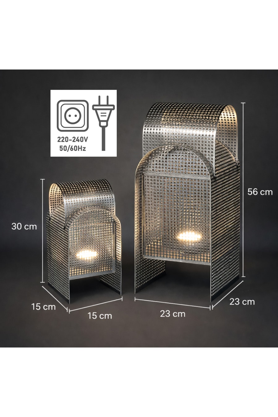 Modern Perforated Metal Decorative Light – Geometric Pattern Ceiling Fixture