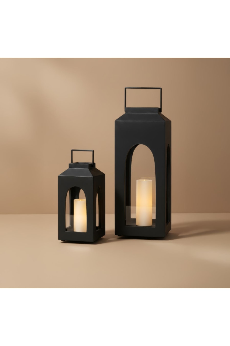 Modern Decorative Lantern Candle Holder – Metal Body