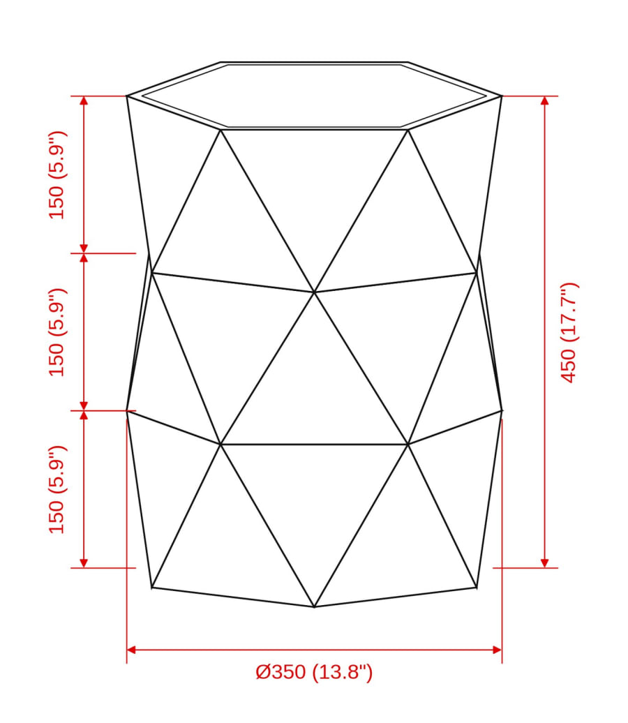 Prisma Planter – Layered Faceted Metal Outdoor Planter · Matte Black