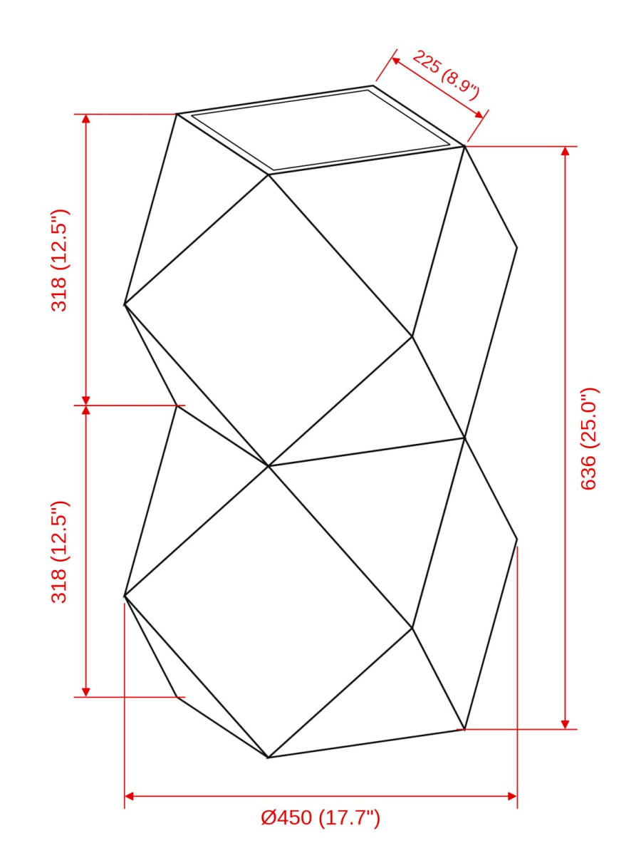 Origami Planter – Folded Metal Outdoor Planter · Corten-Look Oxide