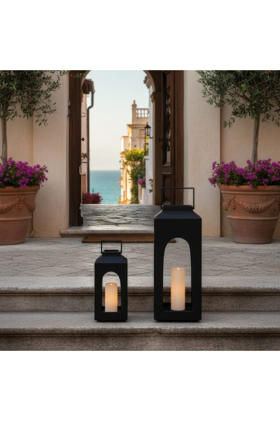 Modern Decorative Lantern Candle Holder – Metal Body