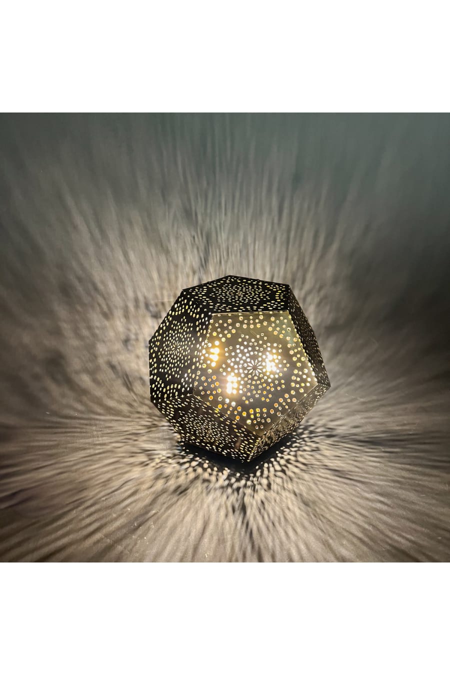 Moroccan Pattern Brass Table Lamp