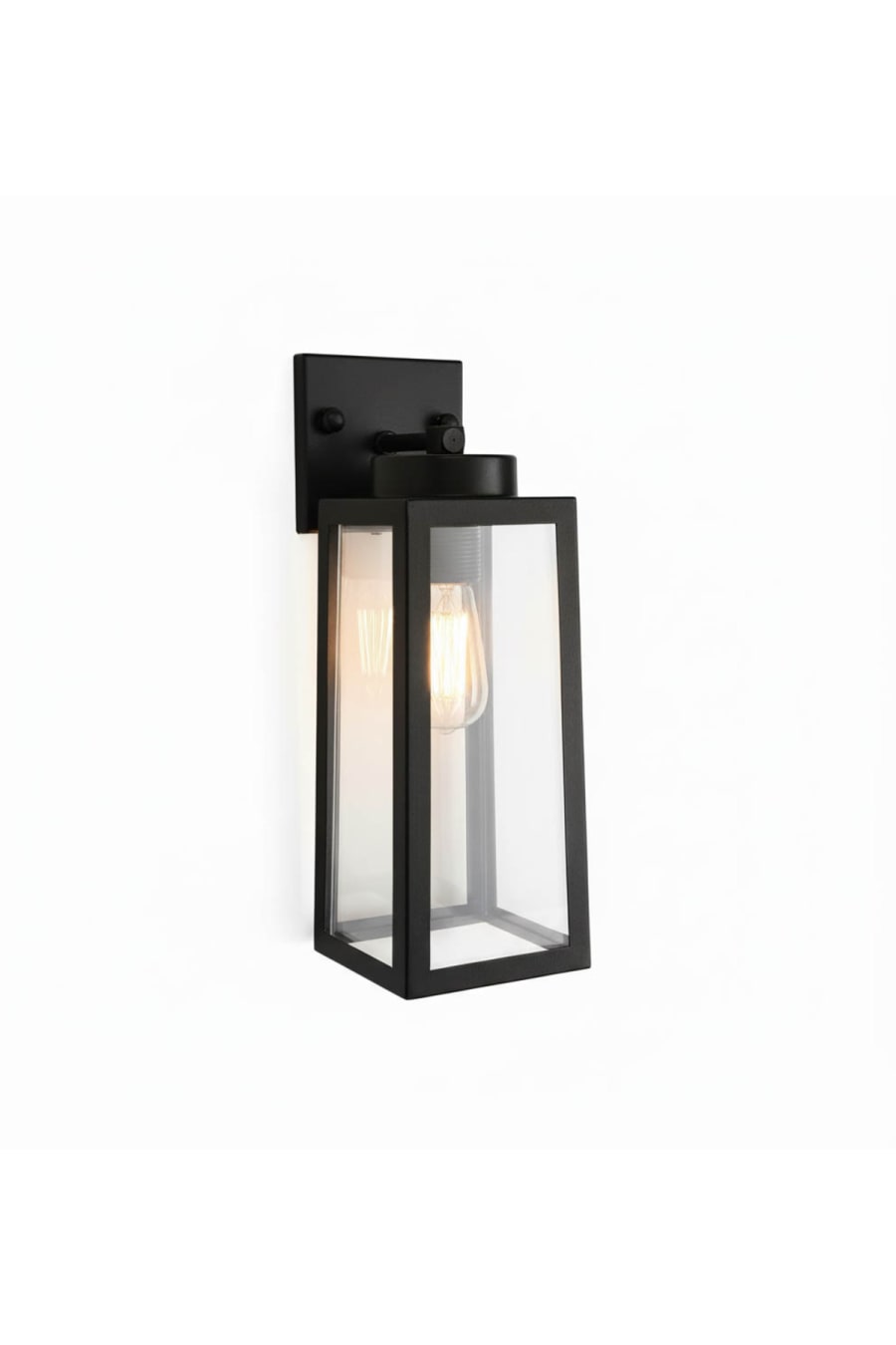 Modern Outdoor Wall Sconce – Waterproof IP65 Black Metal Garden Light