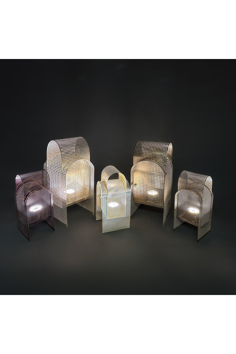Modern Perforated Metal Decorative Light – Geometric Pattern Ceiling Fixture