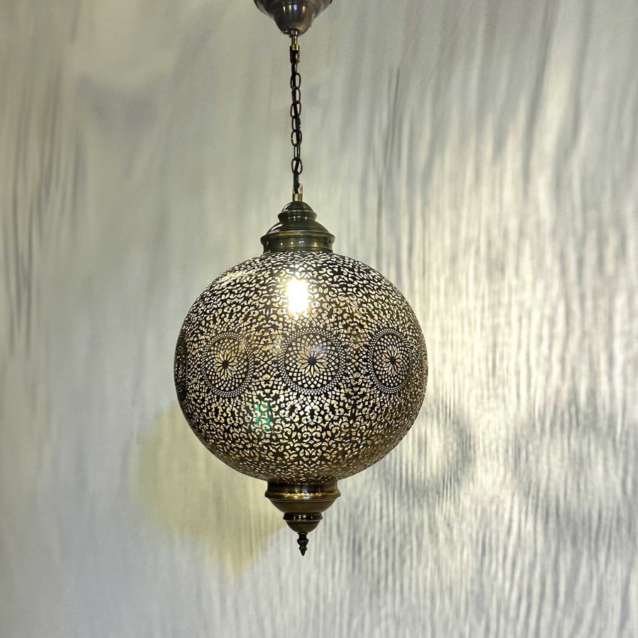 Modern Eskitme Pirinç Sarkıt Avize – 40 cm