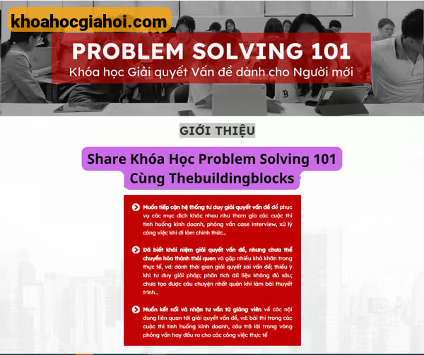 Khóa Học Problem Solving 101 Cùng Thebuildingblocks