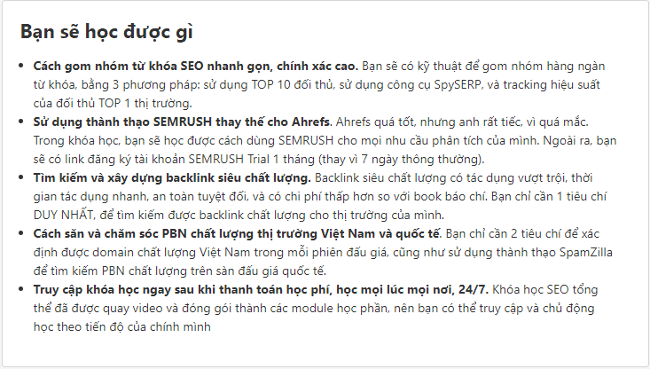 Bạn Sẽ Học Được Gì Từ Khóa Học SEO Tổng Thể Mới Nhất 2023