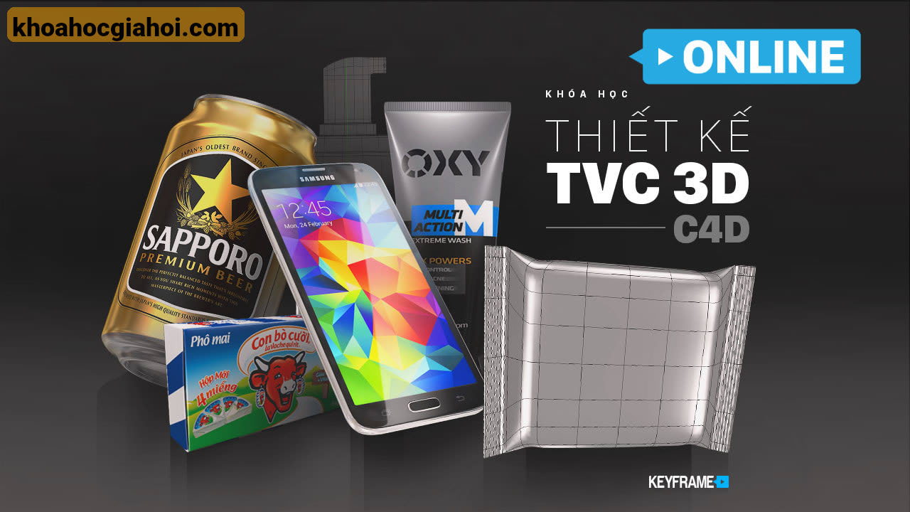 Khoá Học Thiết Kế Tvc 3D C4d Online Chuyên Nghiệp Cùng Keyframe