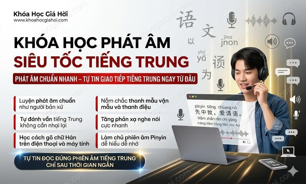 Khóa Học Phát Âm Siêu Tốc Tiếng Trung