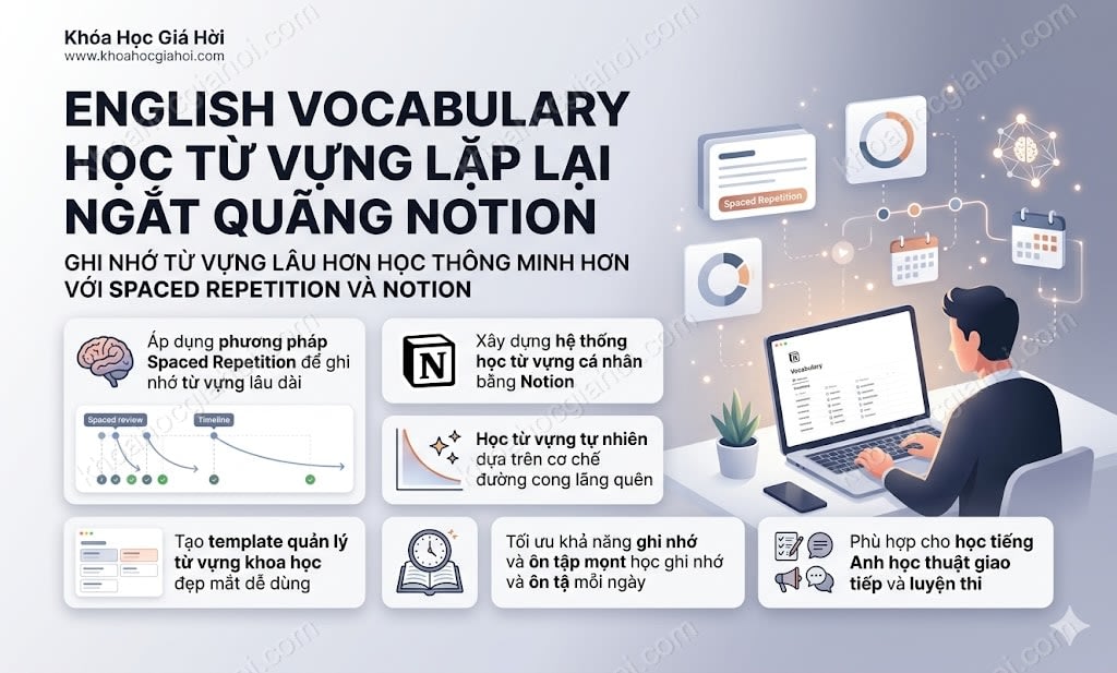 Khóa Học English Vocabulary Học Từ Vựng Lặp Lại Ngắt Quãng (notion)