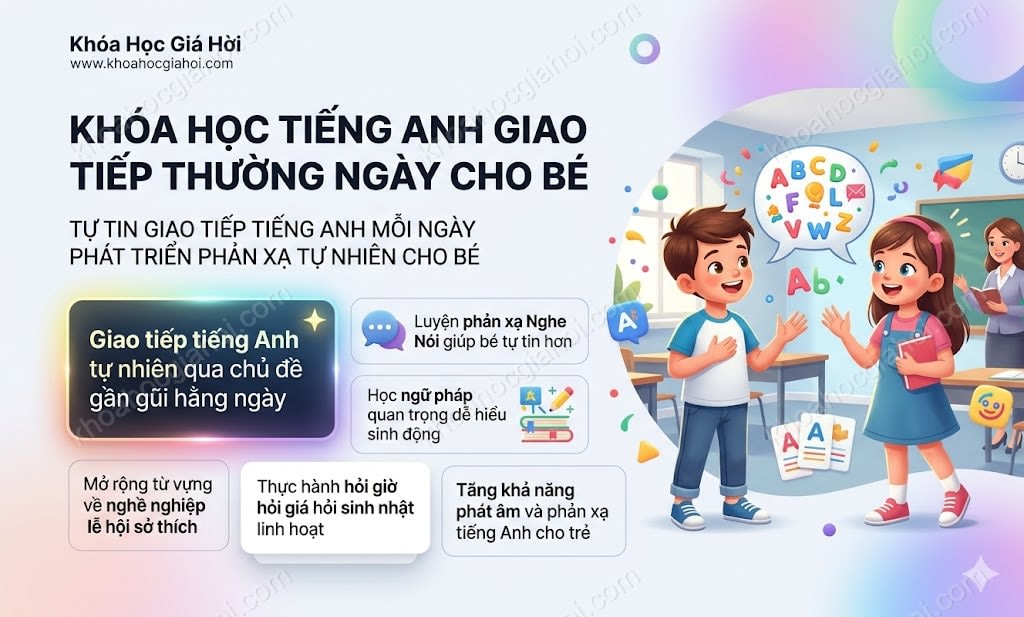 Khóa Học Tiếng Anh Giao Tiếp Thường Ngày Cho Bé