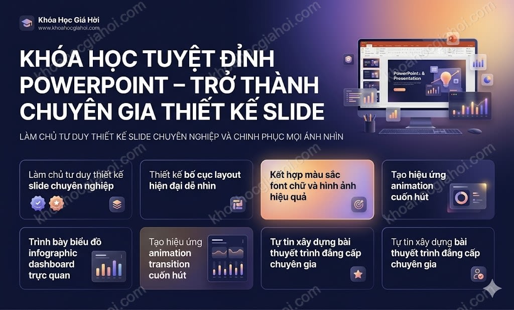 Khóa Học Tuyệt Đỉnh Powerpoint – Trở Thành Chuyên Gia Thiết Kế Slide