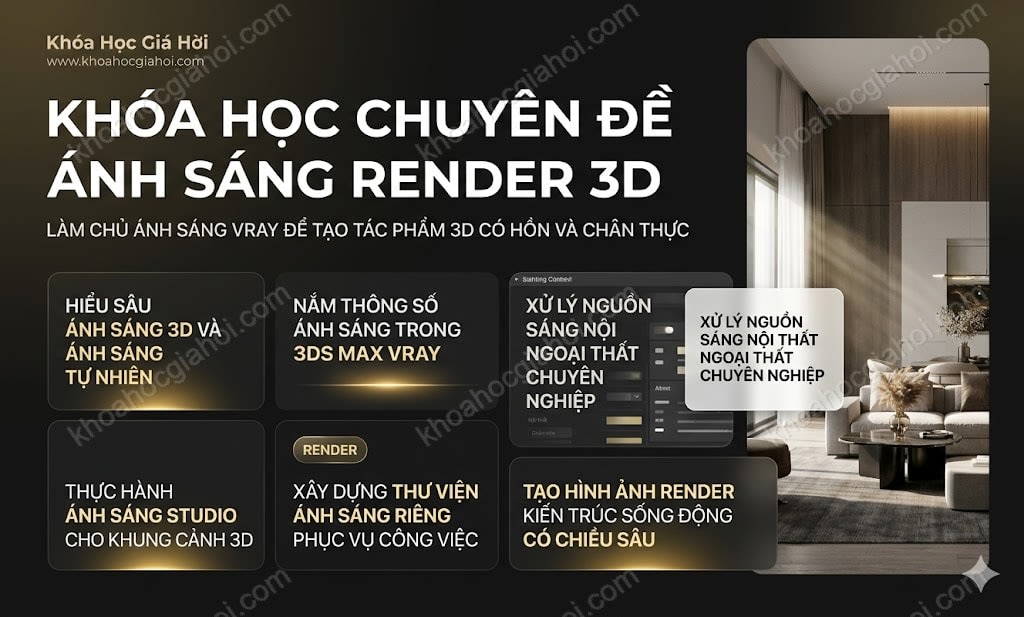 Khóa Học Chuyên Đề Ánh Sáng Render 3d