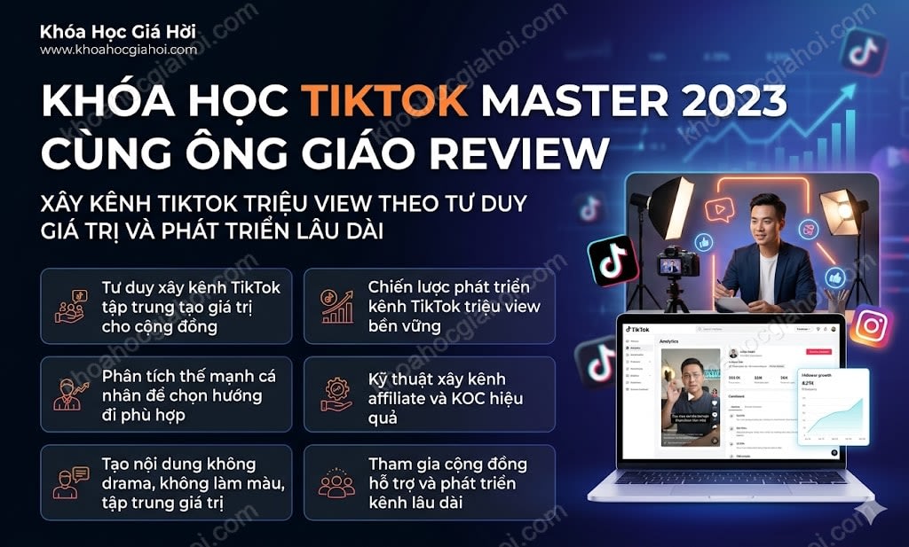 Khóa Học Tiktok Master 2023 Cùng Ông Giáo Review