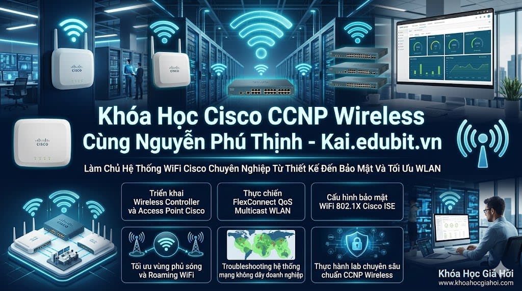 Khóa Học Cisco CCNP Wireless Cùng Nguyễn Phú Thịnh - Kai.edubit.vn