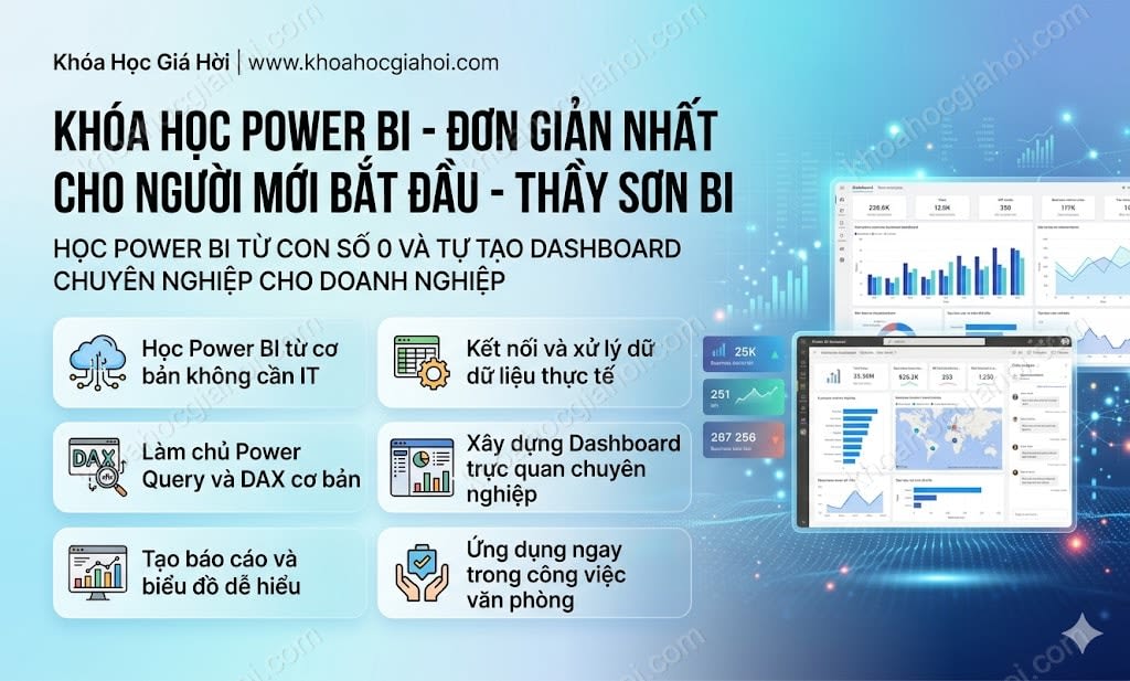 Khóa Học Power BI - Đơn Giản Nhất Cho Người Mới Bắt Đầu - Thầy Sơn Bi