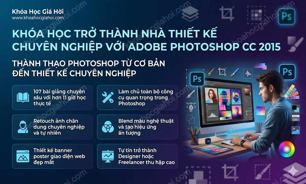 Khóa Học Trở Thành Nhà Thiết Kế Chuyên Nghiệp Với Adobe Photoshop Cc 2015