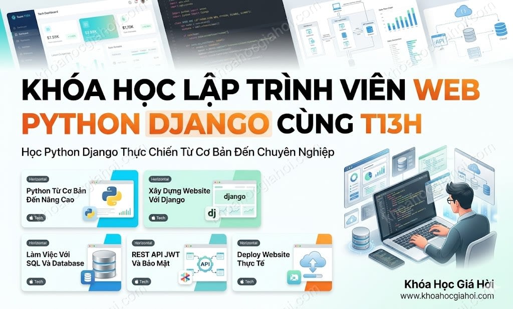 Khóa Học Lập Trình Viên Web Python Django Cùng T13h