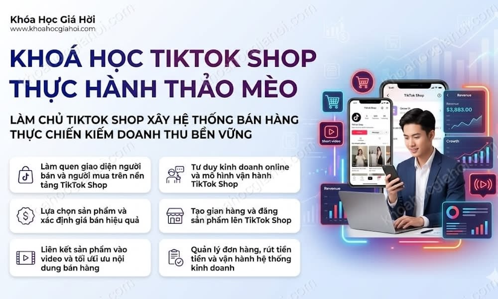 Khóa Học Tiktok Shop Thực Hành Thảo Mèo