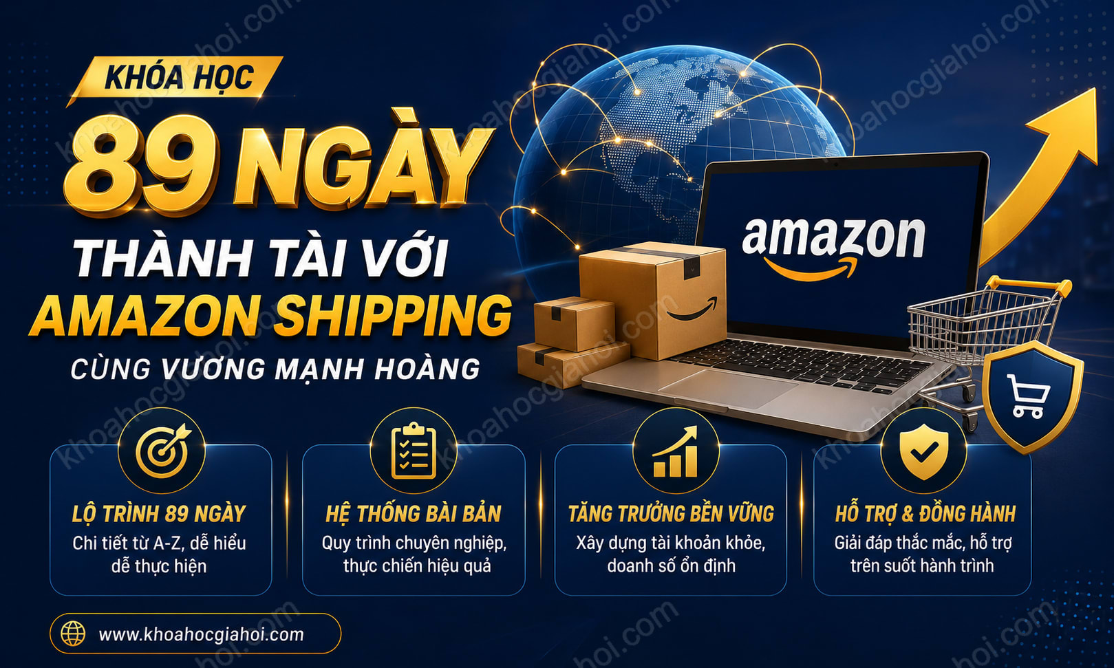 Khóa Học 89 Ngày Thành Tài Với Amazon Shipping Cùng Vương Mạnh Hoàng
