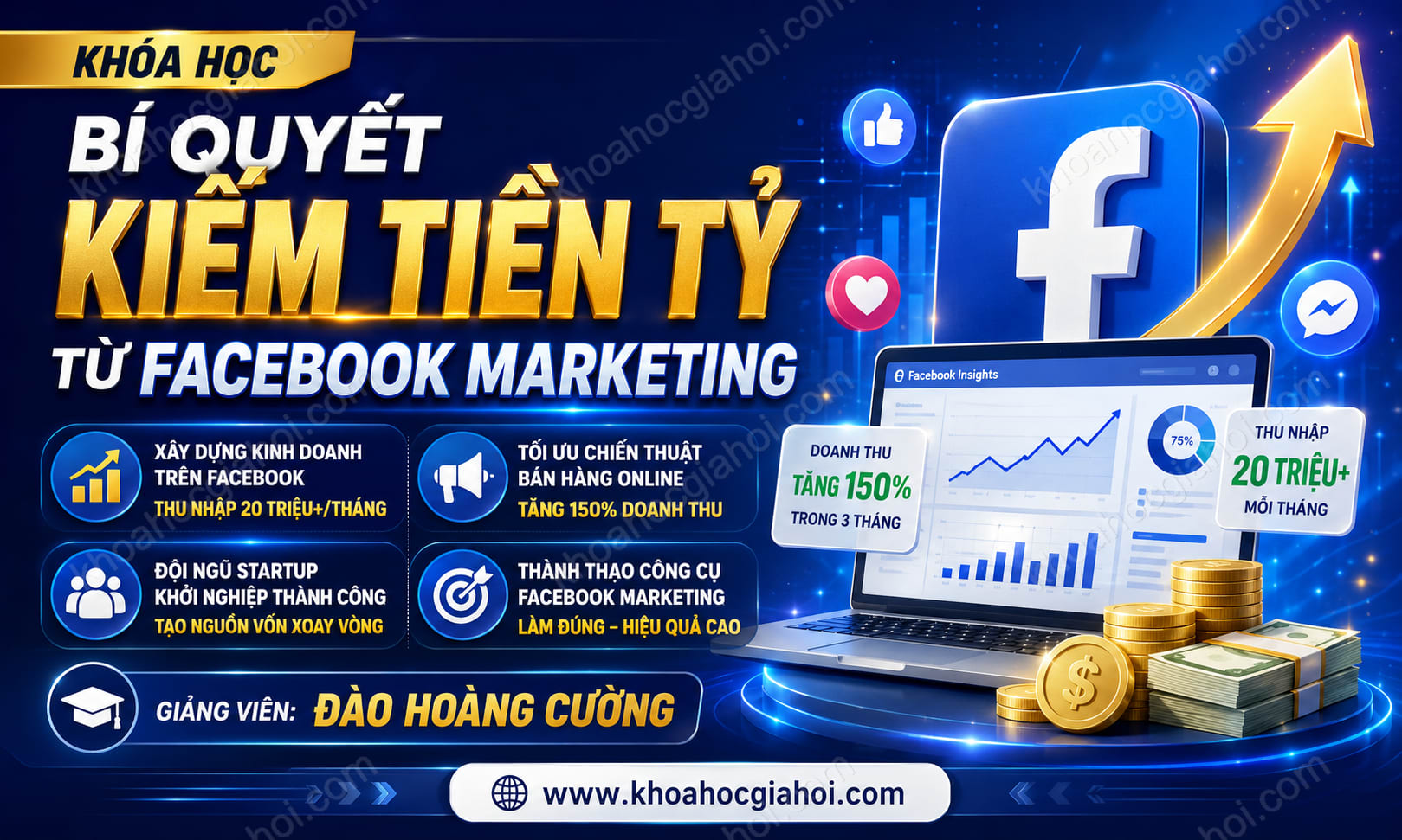 Khoá Học Bí Quyết Kiếm Tiền Tỷ Từ Facebook Marketing