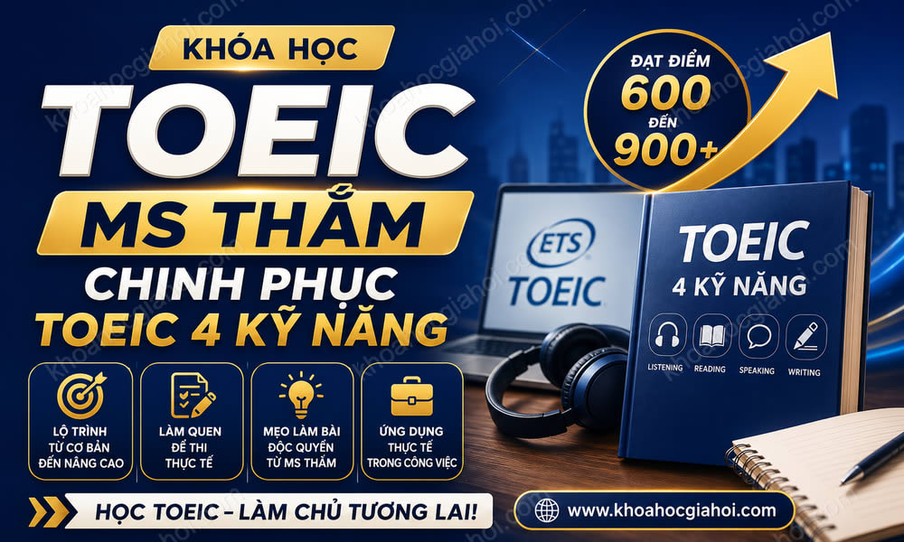 Khóa Học Toeic Ms Thắm Chinh Phục Toeic 4 Kỹ Năng
