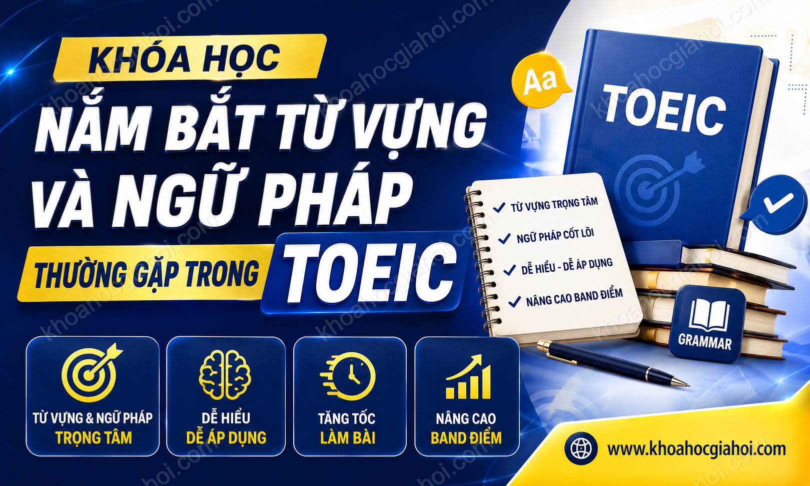 Khóa Học Nắm Bắt Từ Vựng Và Ngữ Pháp Thường Gặp Trong Toeic