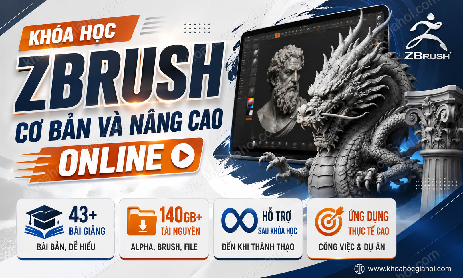 Khóa Học Zbrush Cơ Bản Và Nâng Cao Online