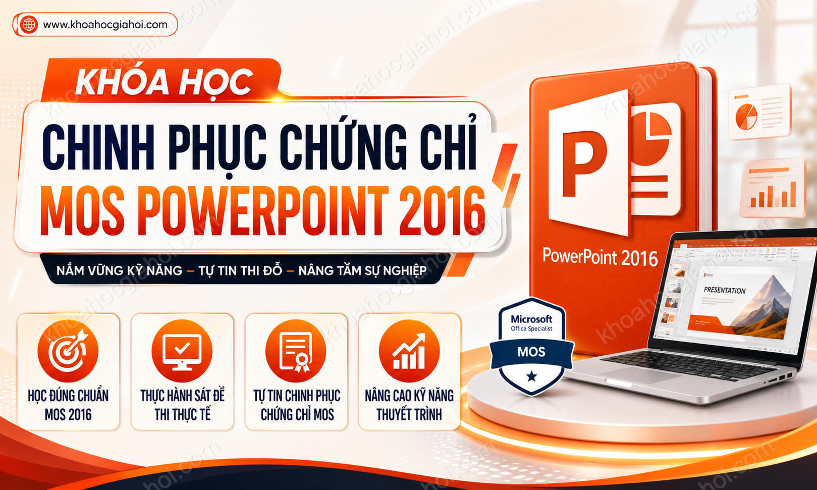 Khóa Học Chinh Phục Chứng Chỉ Mos Powerpoint 2016