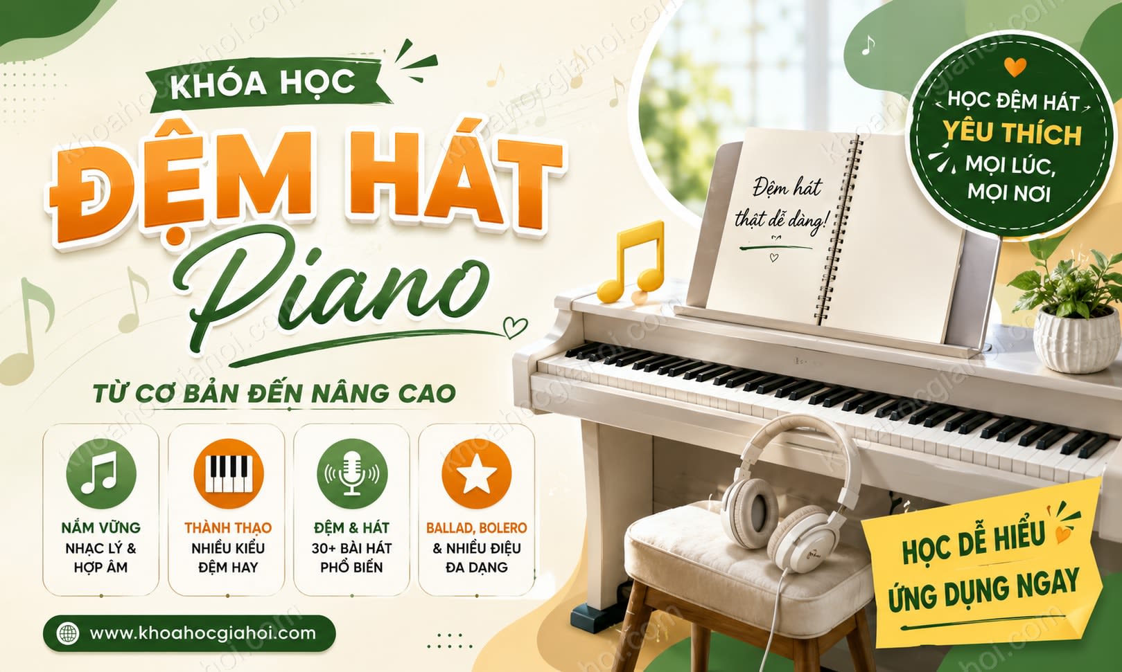 Khoá Học Đệm Hát Piano