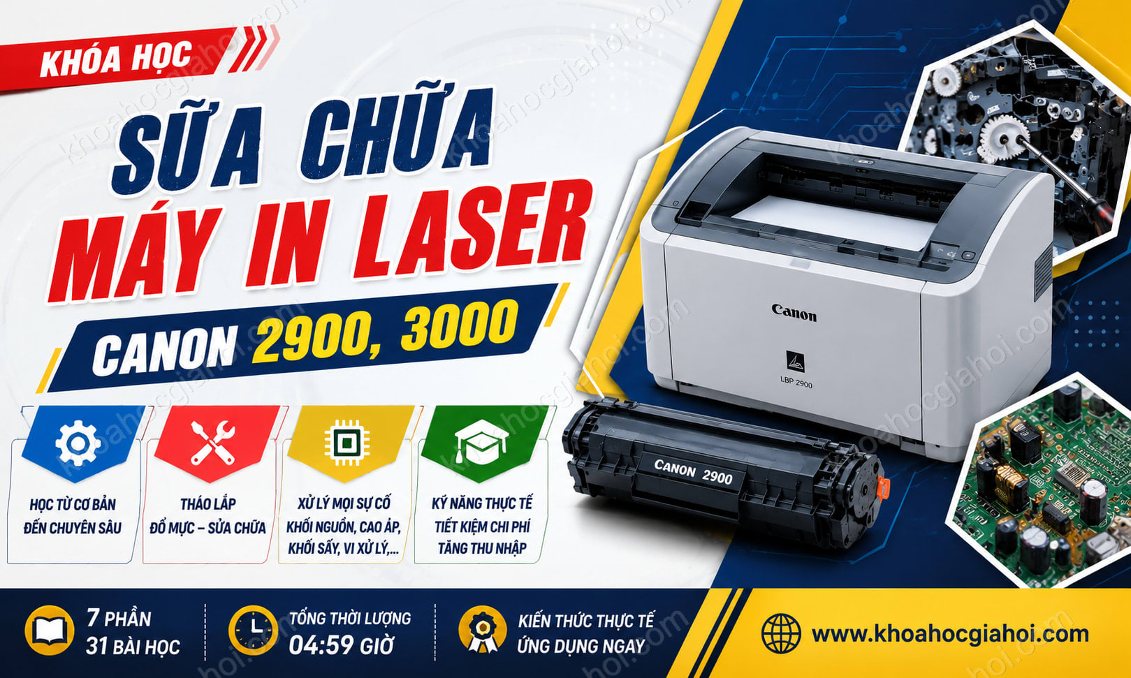Khóa Học Sửa Chữa Máy In Laser Canon 2900, 3000
