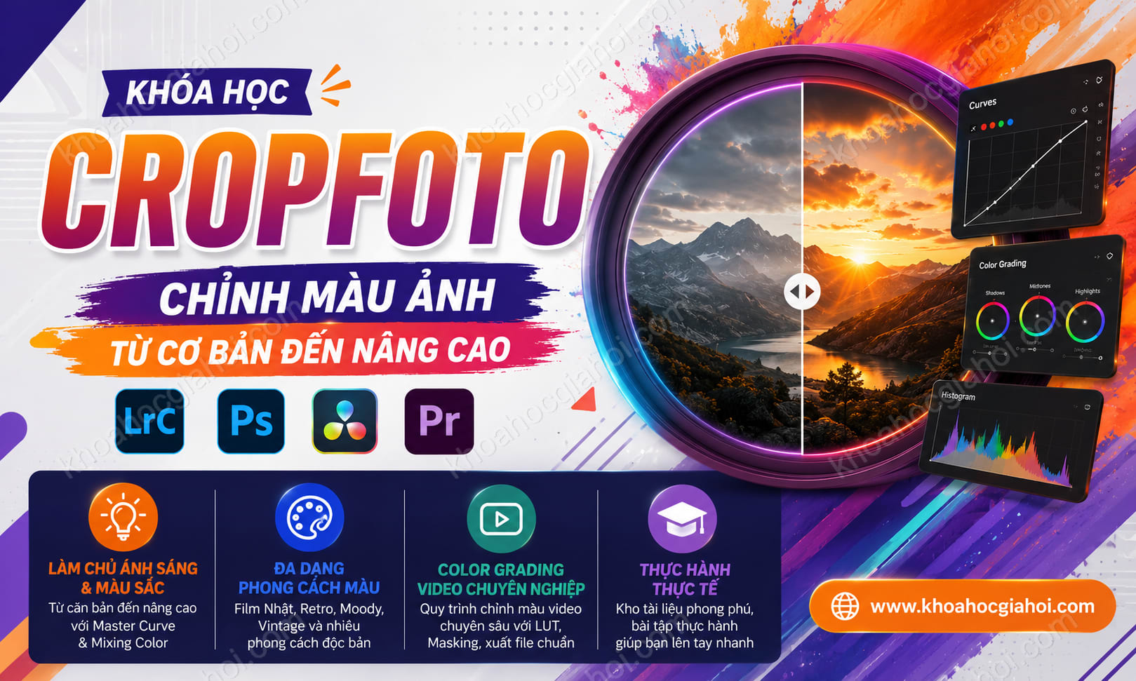 Khóa Học Cropfoto – Chỉnh Màu Ảnh Từ Cơ Bản Đến Nâng Cao