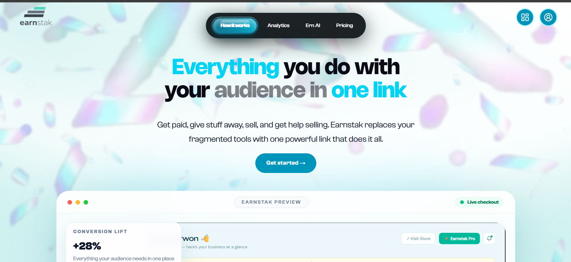 Earnstak website screenshot
