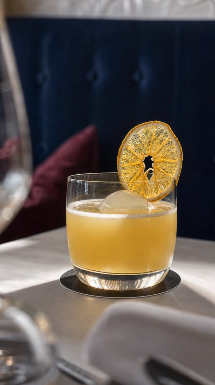 Whisky sour, studio output, menu shot