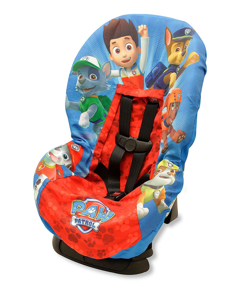 Baby Car Safety Seat with Cartoon Print - Red/Blue