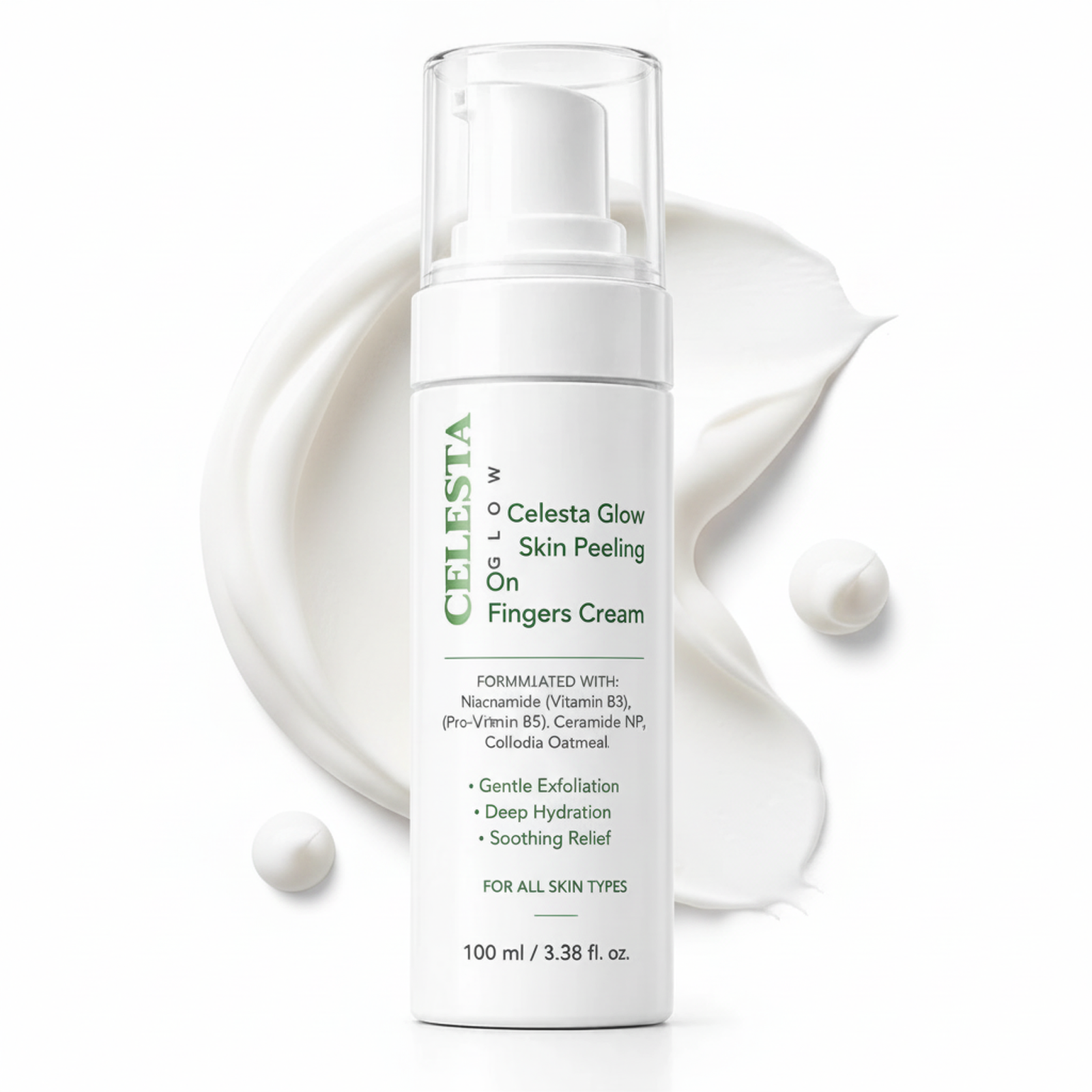 Celesta Glow Skin Peeling On Fingers Cream