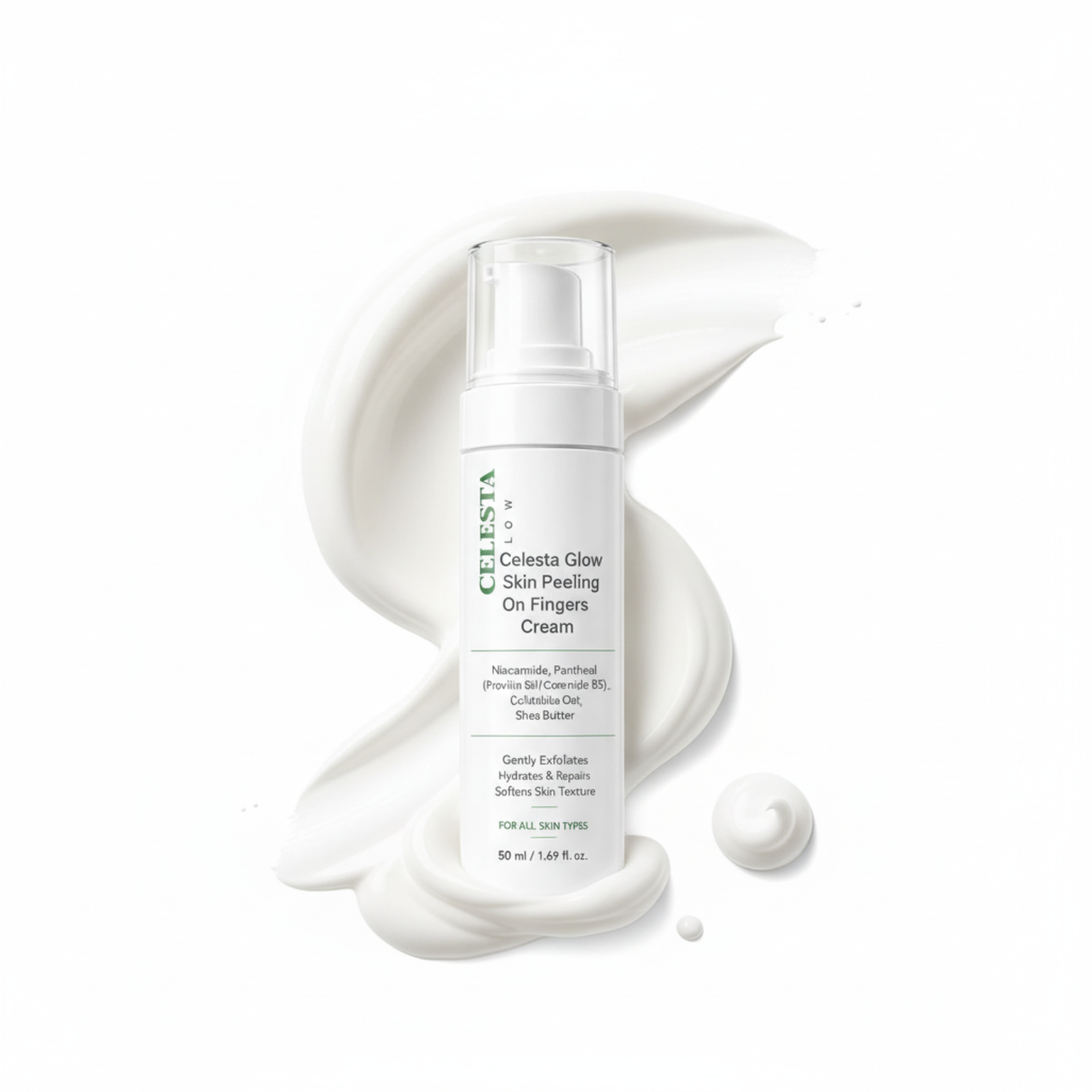 Celesta Glow Skin Peeling On Fingers Cream