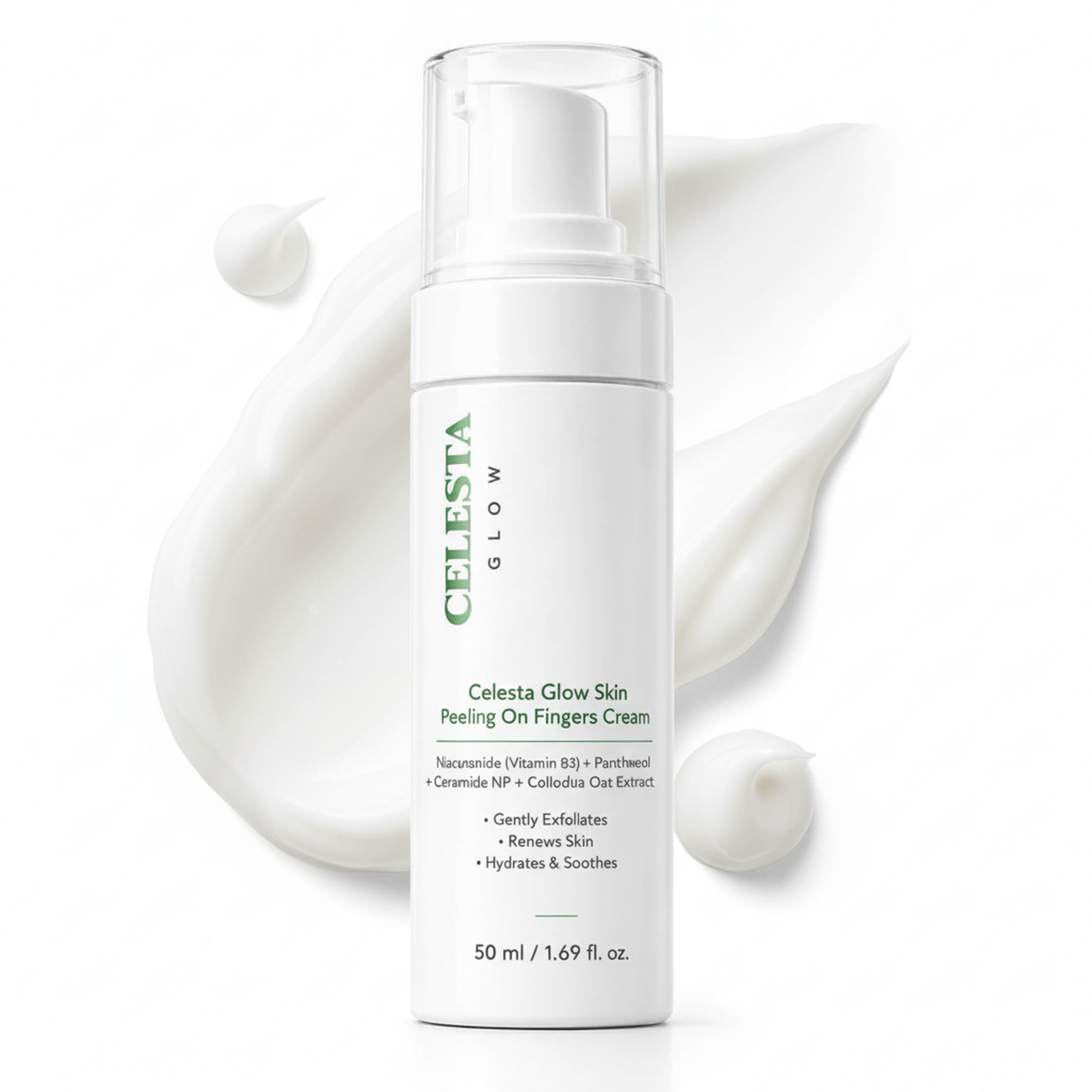 Celesta Glow Skin Peeling On Fingers Cream