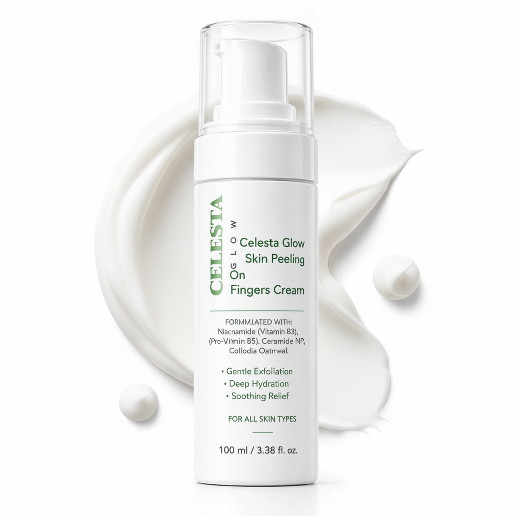 Celesta Glow Skin Peeling On Fingers Cream — Celesta Glow