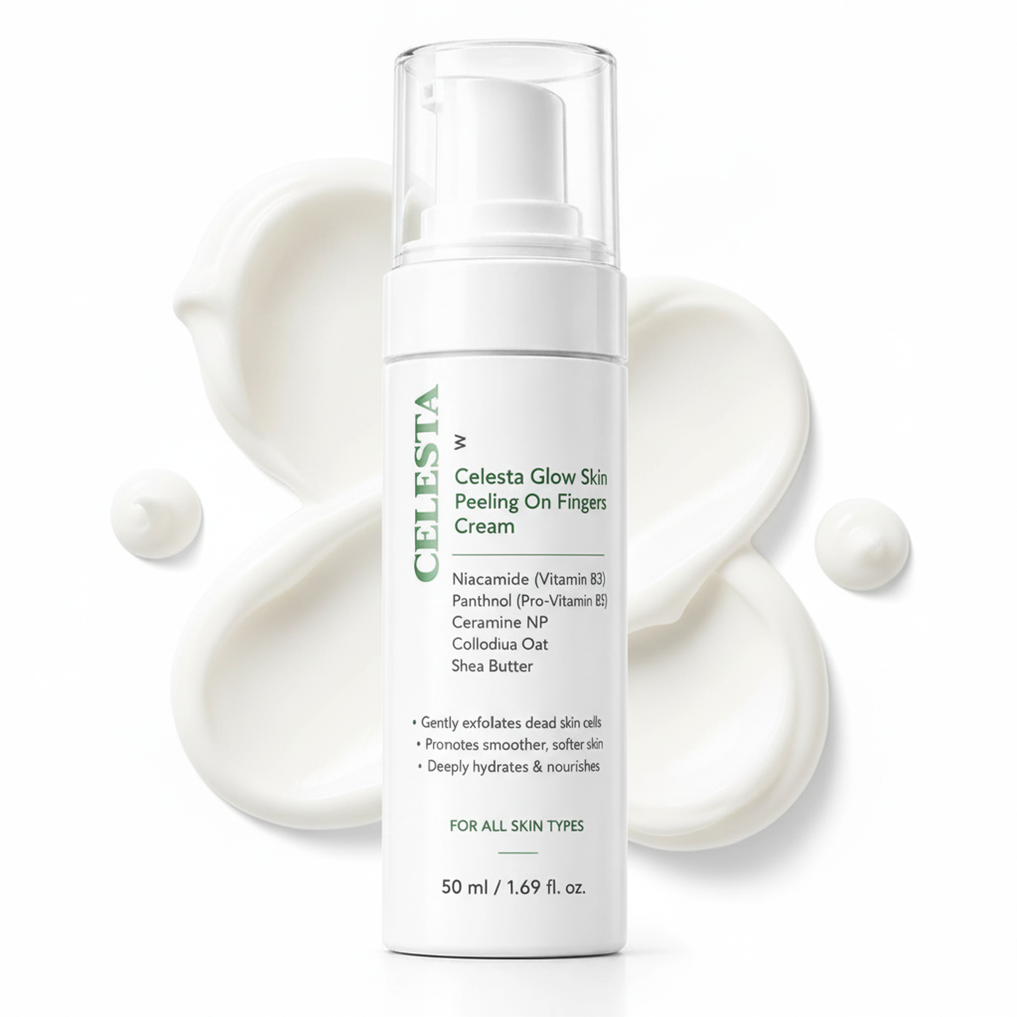 Celesta Glow Skin Peeling On Fingers Cream — Celesta Glow