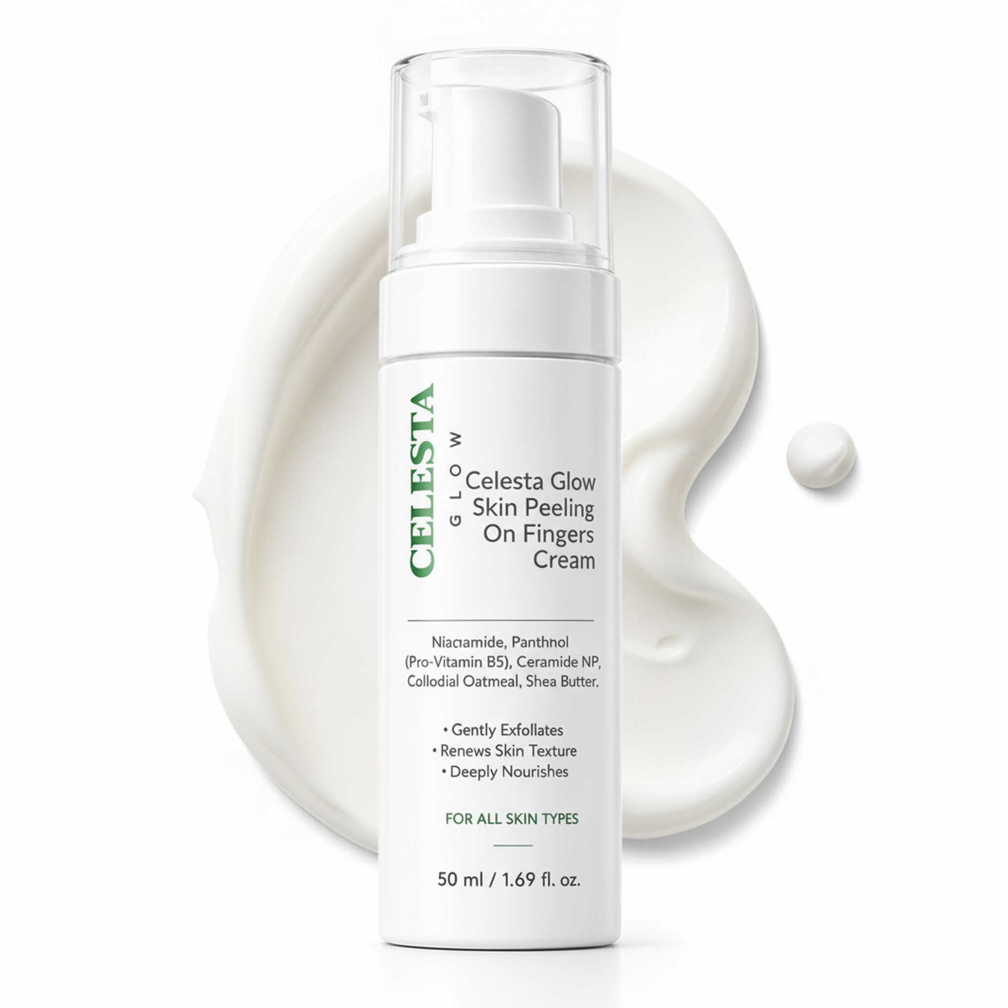 Celesta Glow Skin Peeling On Fingers Cream — Celesta Glow
