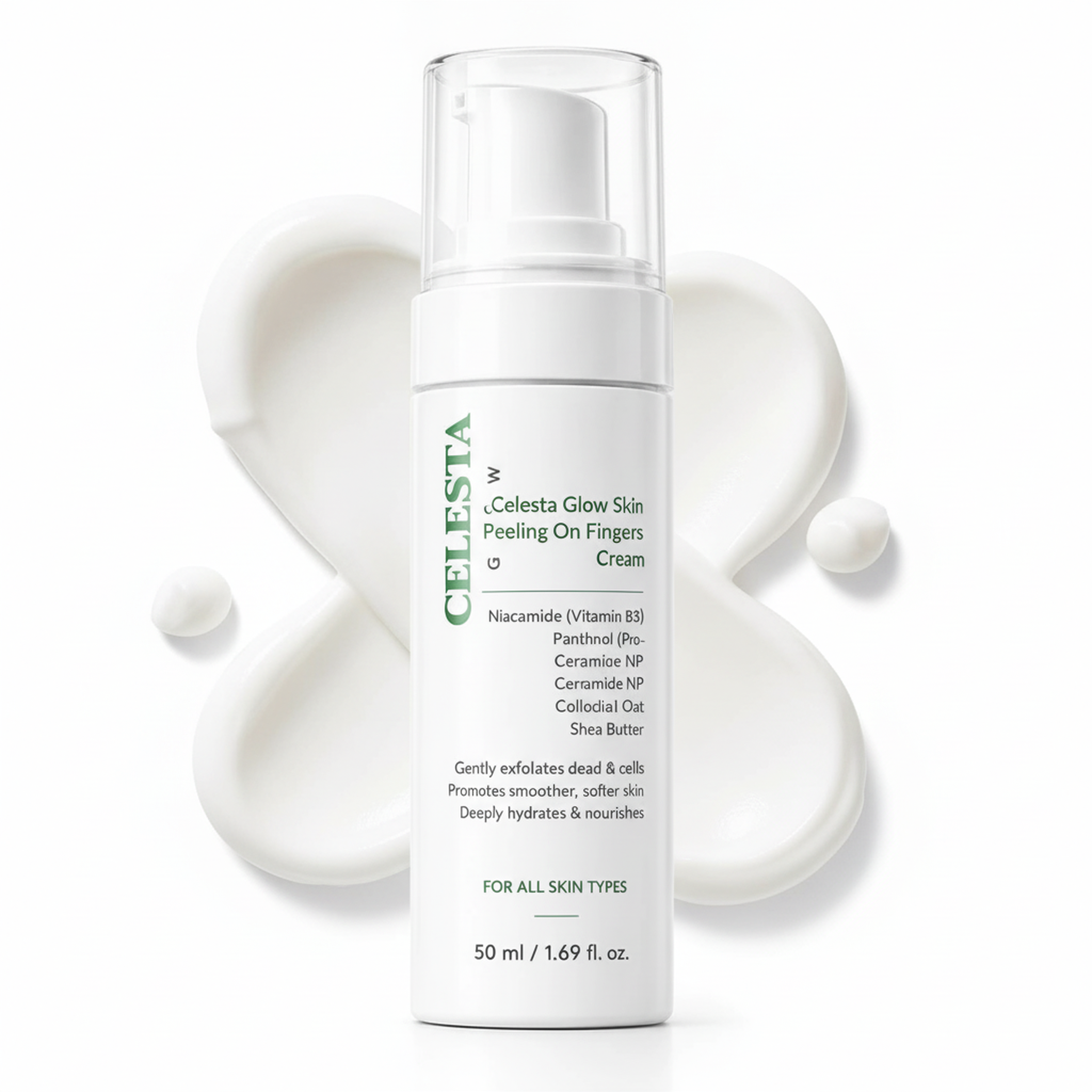 Celesta Glow Skin Peeling On Fingers Cream — Celesta Glow