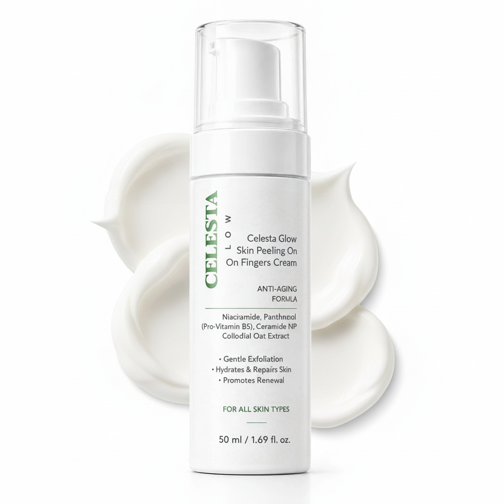 Celesta Glow Skin Peeling On Fingers Cream — Celesta Glow