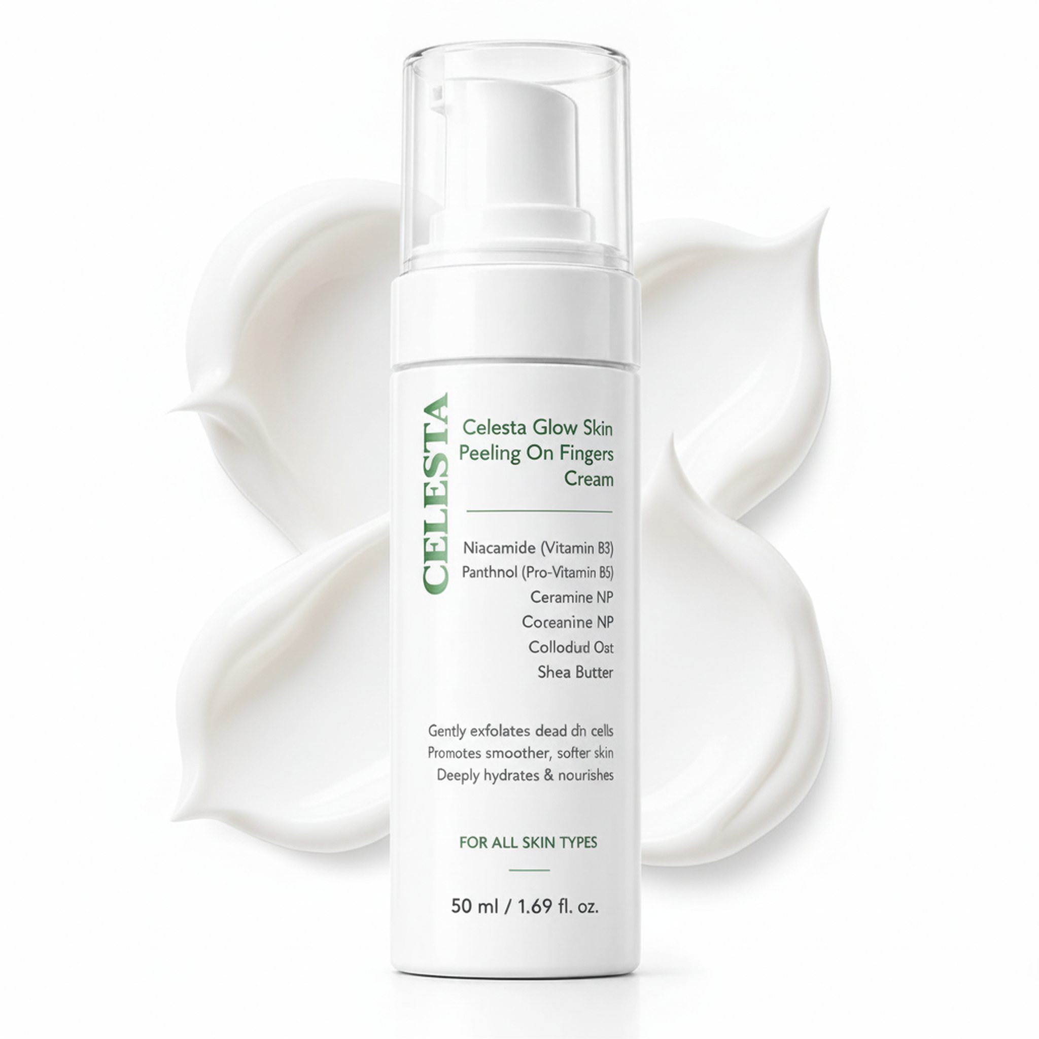 Celesta Glow Skin Peeling On Fingers Cream — Celesta Glow