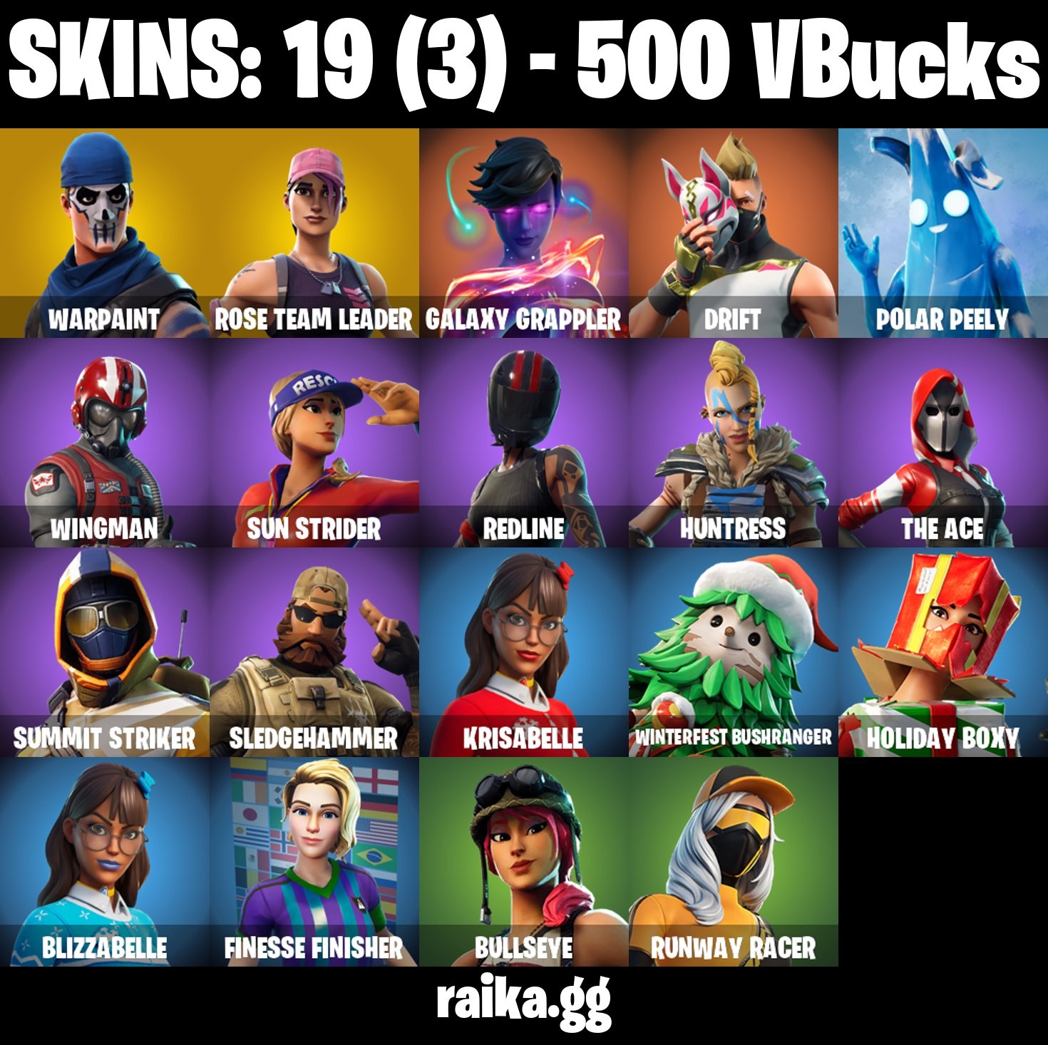 Fortnite Account ( PC / PSN / XBOX / NINTENDO ) (OG STW, GALAXY GRAPPLER, DRIFT) (19 Skins) Fortnite Account ( PC / PSN / XBOX / NINTENDO ) (OG STW, GALAXY GRAPPLER, DRIFT) (19 Skins)