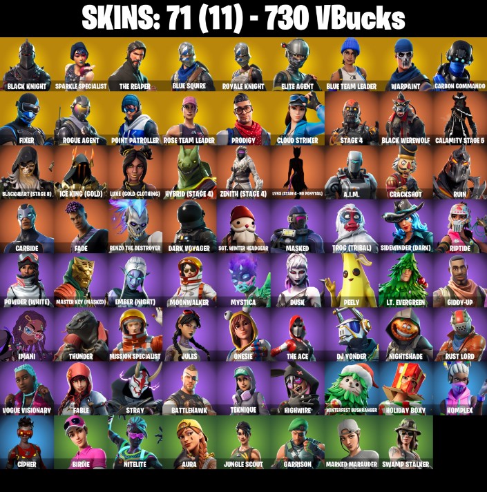 Fortnite Account ( PC / PSN / XBOX / NINTENDO ) (SPARKLE SPECIALIST, FLOSS, THE REAPER, ELITE AGENT, ROGUE AGENT) (31 Skins) Fortnite Account ( PC / PSN / XBOX / NINTENDO ) (SPARKLE SPECIALIST, FLOSS, THE REAPER, ELITE AGENT, ROGUE AGENT) (31 Skins)