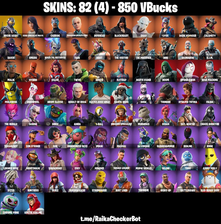 Fortnite Account ( PC / PSN / XBOX / NINTENDO ) (ROGUE AGENT) (82 Skins) Fortnite Account ( PC / PSN / XBOX / NINTENDO ) (ROGUE AGENT) (82 Skins)