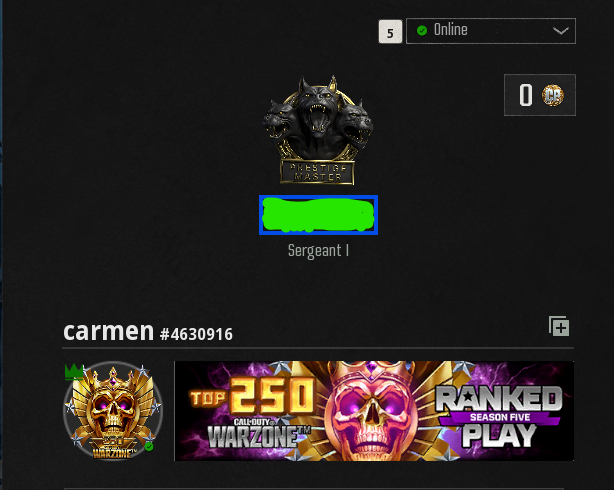 Warzone 3 Modern Warfare III weapons 8 custom loadouts with Interstellar Orion TOP 250 Calling Card TOP 250 Emblem Activision Account