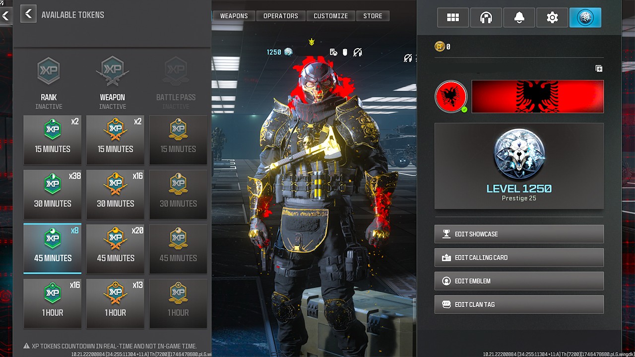 MW3 39 interstellar + 11 Bundles 1250 Level 100+ Guns Maxed + 1x Blackcell 3x Battlepass 59 Operator (MW2/MW3 Not PURCHASED) FULL ACCESS Pc/Xbox/PlayStation