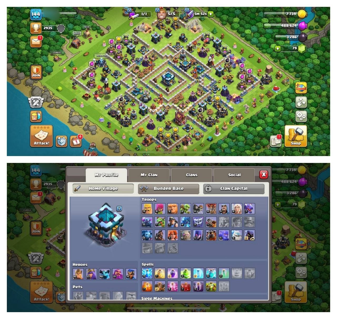 {CRAZY ACCOUNT} TH13 WHITE WALLS ⚡️7 EPIC EQUIPMENT⚡️XP-144⚡️HERO 42-53-40-21-4⚡️MAGIC ITEMS⚡️OP LAB⚡️DELIVERY 🚚 {CRAZY ACCOUNT} TH13 WHITE WALLS ⚡️7 EPIC EQUIPMENT⚡️XP-144⚡️HERO 42-53-40-21-4⚡️MAGIC ITEMS⚡️OP LAB⚡️DELIVERY 🚚